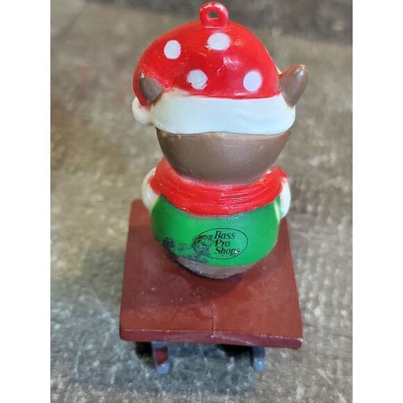 Bass Pro Shop owl Santa hat sled ornament Xmas decor - Picture 3 of 5